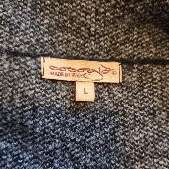 Cocogio Gray Knit Wool Blend Blazer Size Large - Picture 7 of 8